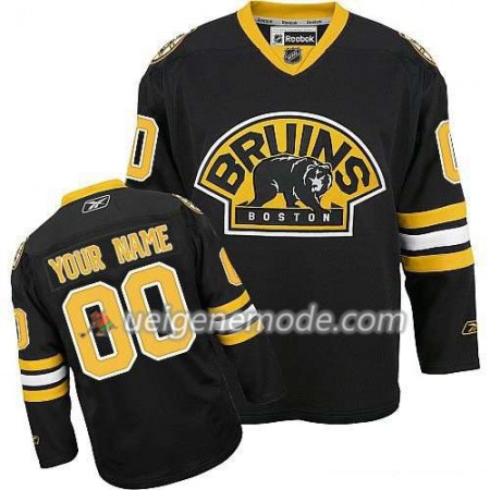 Kinder Eishockey Boston Bruins Trikot Custom Schwarz Premier Ausweich