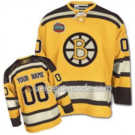 Reebok Herren Eishockey Boston Bruins Trikot Custom Gold Winter Classic