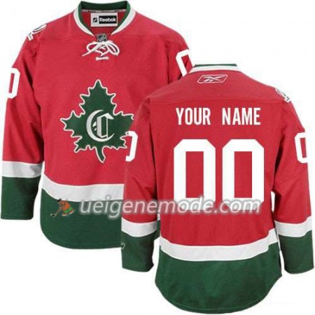Reebok Dame Eishockey Montreal Canadiens Trikot Custom Rot Ausweich Nouveau CD