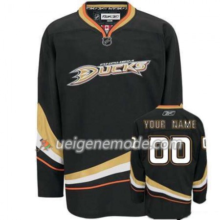 Kinder Eishockey Anaheim Ducks Trikot Custom Schwarz Premier Heim
