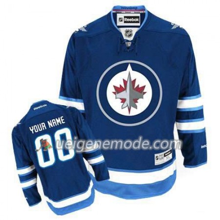 Reebok Dame Eishockey Winnipeg Jets Trikot Custom Bleu Premier Heim