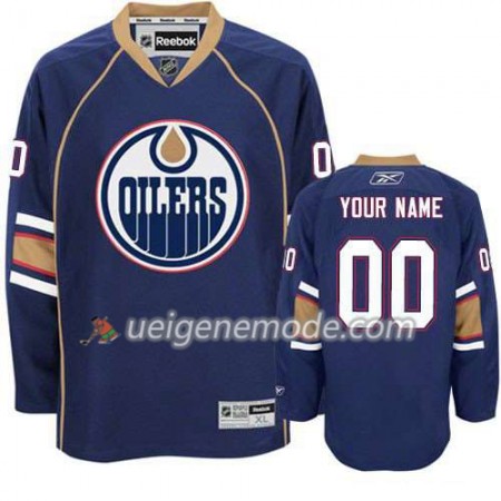 Kinder Eishockey Edmonton Oilers Trikot Custom Bleu Premier Ausweich