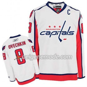 Reebok Herren Eishockey Washington Capitals Trikot Alex Ovechkin #8 Auswärts Weiß
