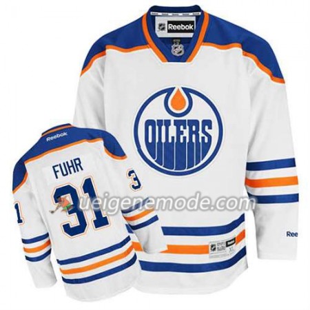 Reebok Herren Eishockey Edmonton Oilers Trikot Grant Fuhr #31 Auswärts Weiß