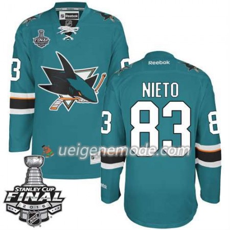 Reebok Eishockey San Jose Sharks Trikot Matt Nieto #83 Teal Heim 2016 Stanley Cup