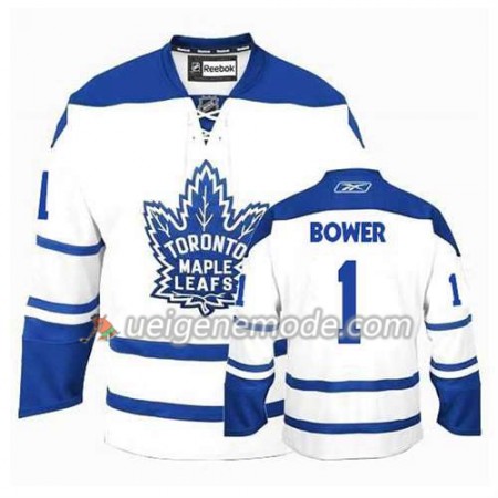 Reebok Herren Eishockey Toronto Maple Leafs Trikot Johnny Bower #1 Ausweich Weiß