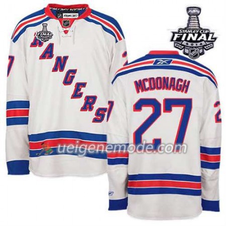 Reebok Herren Eishockey New York Rangers Trikot Ryan McDonagh #27 Auswärts Weiß 2014 Stanley Cup