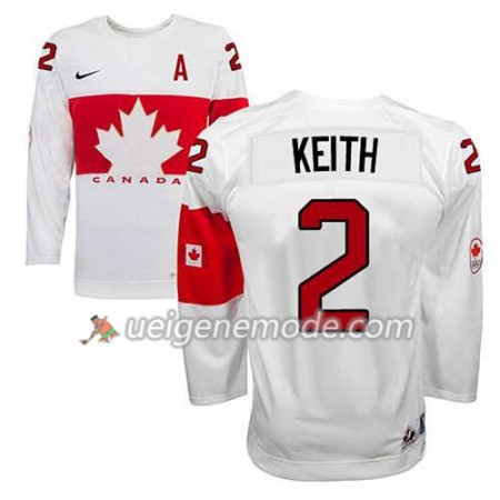 Reebok Herren Eishockey Olympic-Canada Team Trikot Duncan Keith #2 Heim Weiß