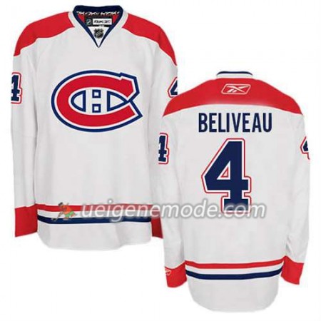 Reebok Herren Eishockey Montreal Canadiens Trikot Jean Beliveau #4 Auswärts Weiß