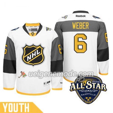 Kinder 2016 All Star Eishockey Premier-Nashville Predators Trikot Shea Weber #6 Weiß