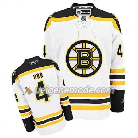 Reebok Herren Eishockey Boston Bruins Trikot Bobby Orr #4 Auswärts Weiß