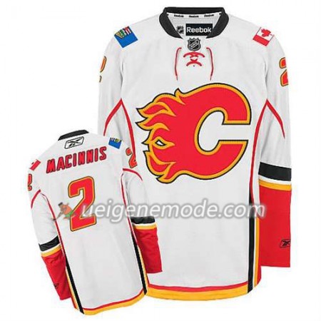 Reebok Herren Eishockey Calgary Flames Trikot Al MacInnis #2 Auswärts Weiß