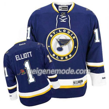 Reebok Herren Eishockey St. Louis Blues Trikot Brian Elliott #1 Ausweich Blau