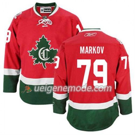 Reebok Herren Eishockey Montreal Canadiens Trikot Andrei Markov #79 Ausweich Nue Rot