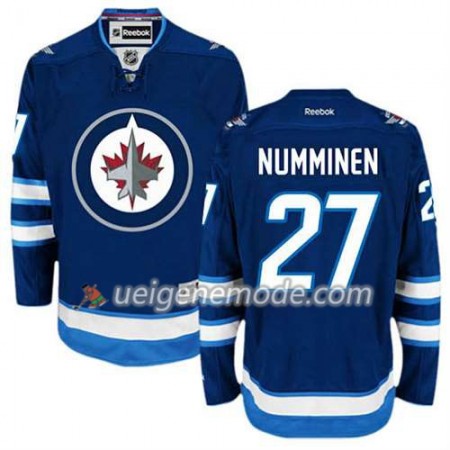 Reebok Herren Eishockey Winnipeg Jets Trikot Teppo Numminen #27 Heim Blau