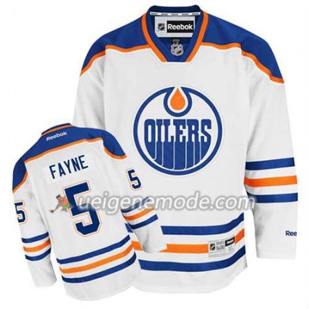 Reebok Herren Eishockey Edmonton Oilers Trikot Mark Fayne #5 Auswärts Weiß