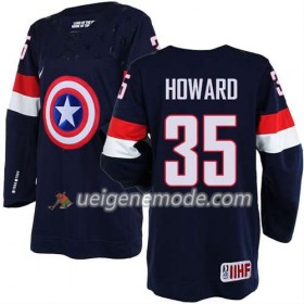 Reebok Herren Eishockey Premier Olympic-USA Team Trikot Jimmy Howard #35 Blau