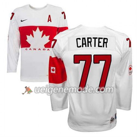 Reebok Dame Eishockey Olympic-Canada Team Trikot Jeff Carter #77 Heim Weiß