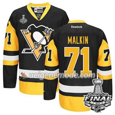 Reebok Eishockey Pittsburgh Penguins Trikot Evgeni Malkin #71 Ausweich 2016 Stanley Cup