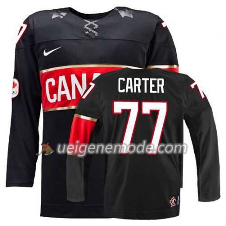 Reebok Herren Eishockey Olympic-Canada Team Trikot Jeff Carter #77 Ausweich Schwarz