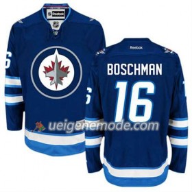 Reebok Herren Eishockey Winnipeg Jets Trikot Laurie Boschman #16 Heim Blau
