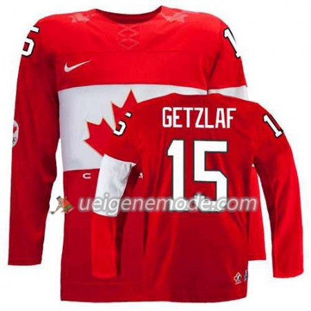 Kinder Eishockey Olympic-Canada Team Trikot Ryan Getzlaf #15 Auswärts Rot
