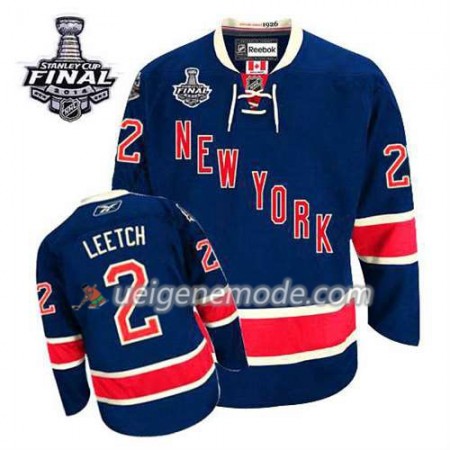 Reebok Herren Eishockey New York Rangers Trikot Brian Leetch Blau #2 Ausweich 2014 Stanley Cup