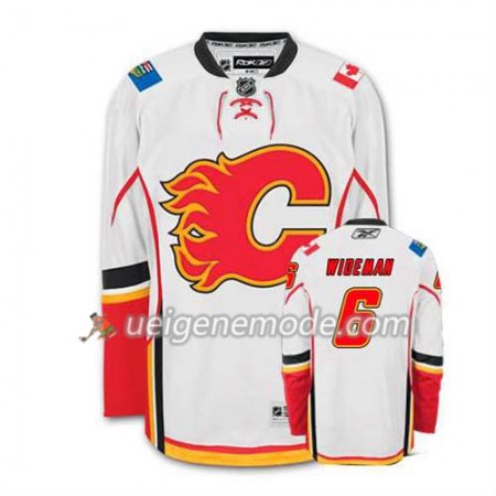 Reebok Herren Eishockey Calgary Flames Trikot Dennis Wideman #6 Auswärts Weiß