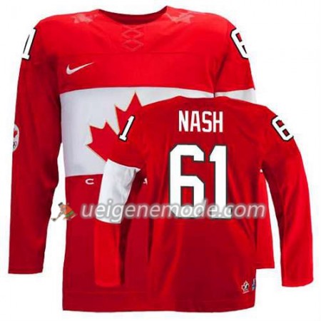 Reebok Dame Eishockey Olympic-Canada Team Trikot Rick Nash #61 Auswärts Rot