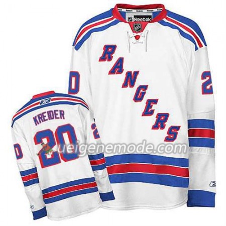 Reebok Herren Eishockey New York Rangers Trikot Chris Kreider #20 Auswärts Weiß
