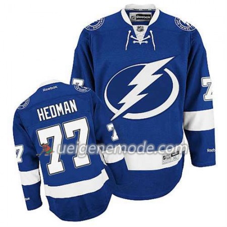 Reebok Herren Eishockey Tampa Bay Lightning Trikot Victor Hedman #77 Heim Bleu