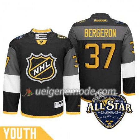 Kinder 2016 All Star Eishockey Premier-Boston Bruins Trikot Patrice Bergeron #37 Schwarz