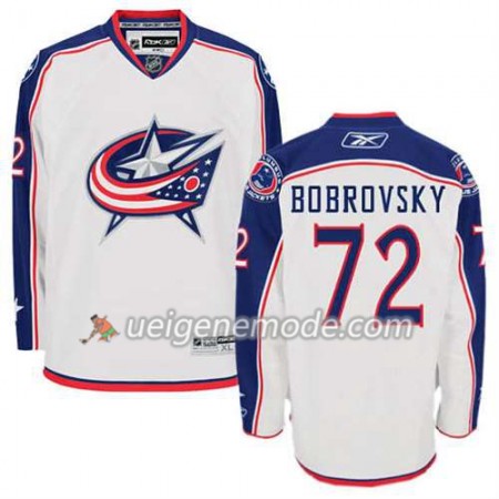 Reebok Herren Eishockey Columbus Blue Jackets Trikot Sergei Bobrovsky #72 Auswärts Weiß