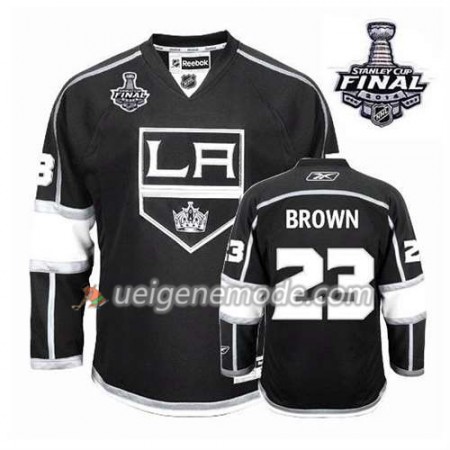 Kinder Eishockey Los Angeles Kings Trikot Dustin Brown #23 Heim Schwarz 2014 Stanley Cup
