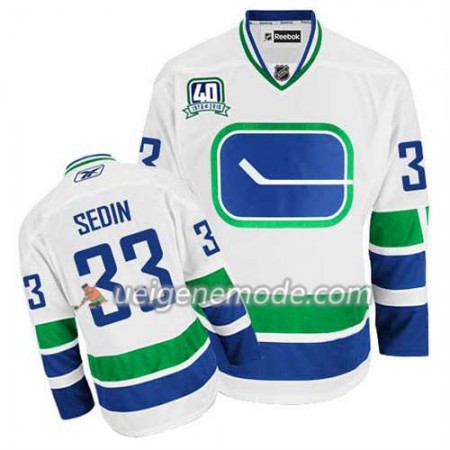 Reebok Herren Eishockey Vancouver Canucks Trikot Henrik Sedin #33 Ausweich Weiß