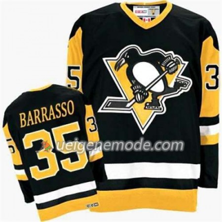 Reebok Herren Eishockey Pittsburgh Penguins Trikot Tom Barrasso CCM 35 Schwarz Ausweich