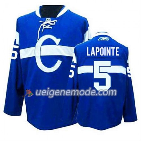 Reebok Herren Eishockey Montreal Canadiens Trikot Guy Lapointe #5 Ausweich Bleu
