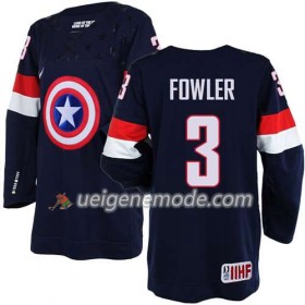 Reebok Herren Eishockey Premier Olympic-USA Team Trikot Cam Fowler #3 Blau