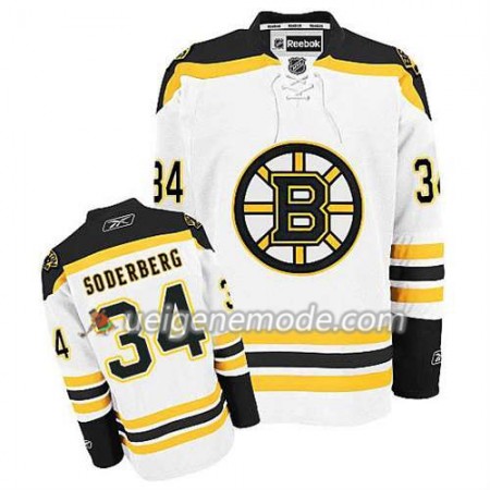 Reebok Herren Eishockey Boston Bruins Trikot Carl Soderberg #34 Auswärts Weiß