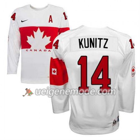 Kinder Eishockey Olympic-Canada Team Trikot Chris Kunitz #14 Heim Weiß