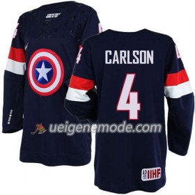 Reebok Herren Eishockey Premier Olympic-USA Team Trikot John Carlson #4 Blau