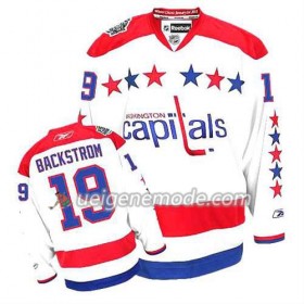 Reebok Herren Eishockey Washington Capitals Trikot Nicklas Backstrom #19 Ausweich Weiß