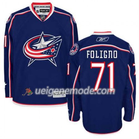 Reebok Herren Eishockey Columbus Blue Jackets Trikot Nick Foligno #71 Heim Weiß