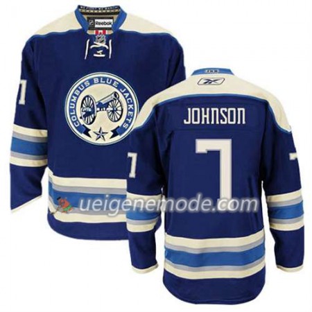 Reebok Herren Eishockey Columbus Blue Jackets Trikot Jack Johnson #7 Ausweich Blau