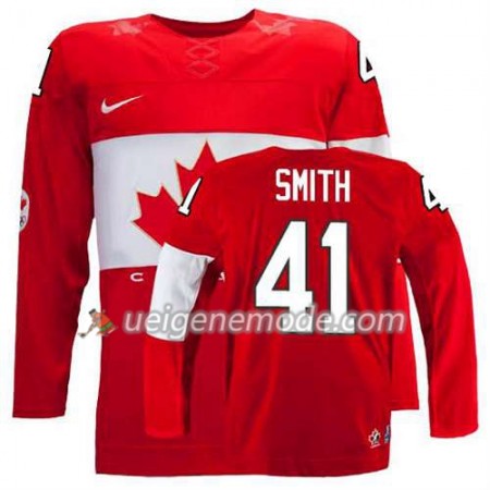 Reebok Dame Eishockey Olympic-Canada Team Trikot Mike Smith #41 Auswärts Rot