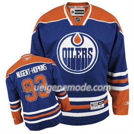 Reebok Herren Eishockey Edmonton Oilers Trikot Ryan Nugent-Hopkins #93 Heim Blau
