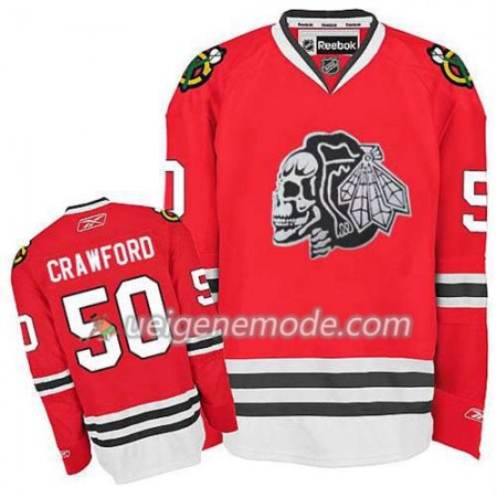 Kinder Eishockey Chicago Blackhawks Trikot Corey Crawford #50 Skull Rot