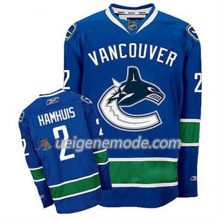 Reebok Herren Eishockey Vancouver Canucks Trikot Dan Hamhuis #2 Heim Blau