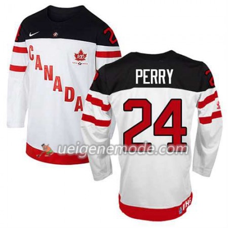 Kinder Eishockey Olympic-Canada Team Trikot Corey Perry #24 100th Anniversary Weiß