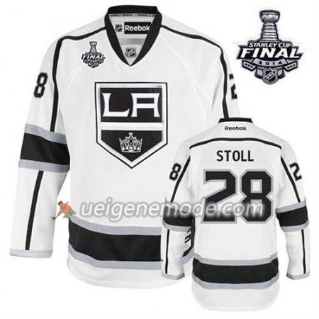 Reebok Herren Eishockey Los Angeles Kings Trikot Jarret Stoll #28 Auswärts Weiß 2014 Stanley Cup